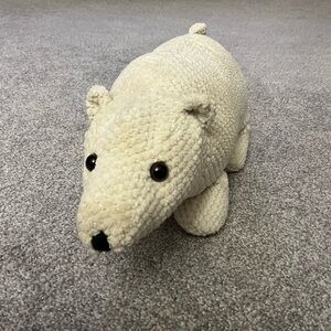 Stuffed and Weighted Polar Bear Winter/Christmas Decor